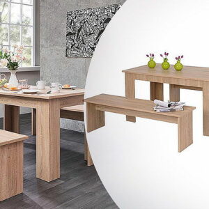 Table à Manger avec 3 Bancs