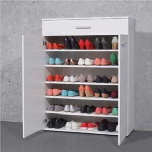 Porte chaussures 2 portes avec tiroir